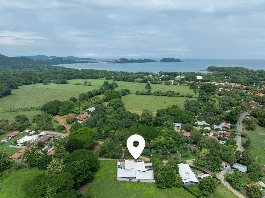 Areal view of Playa Potrero, Guanacaste, and your next Costa Rica Vacation Home