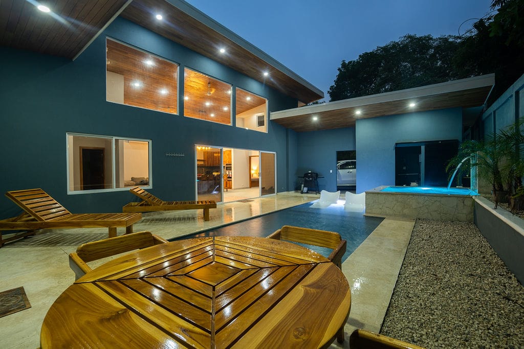 Casa Carlayna Pool and Outside Dining Area for your Costa Rica Vacation Home
