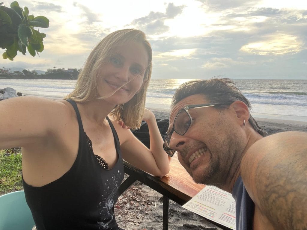 Shy and Billy, owners of Beach Life Costa Rica, on the beaches of Playa Potrero, Guanacaste