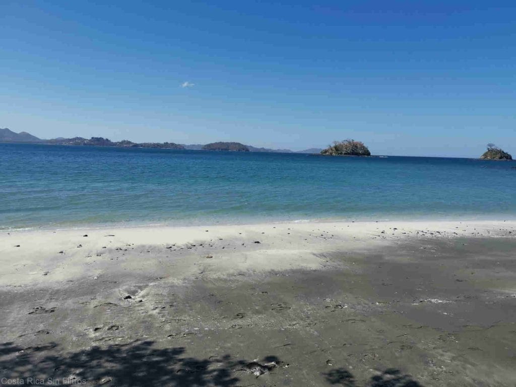 Playa Danta, Guanacaste, Costa Rica. Black sand beach leading into the crystal waters of the Pacific Ocean