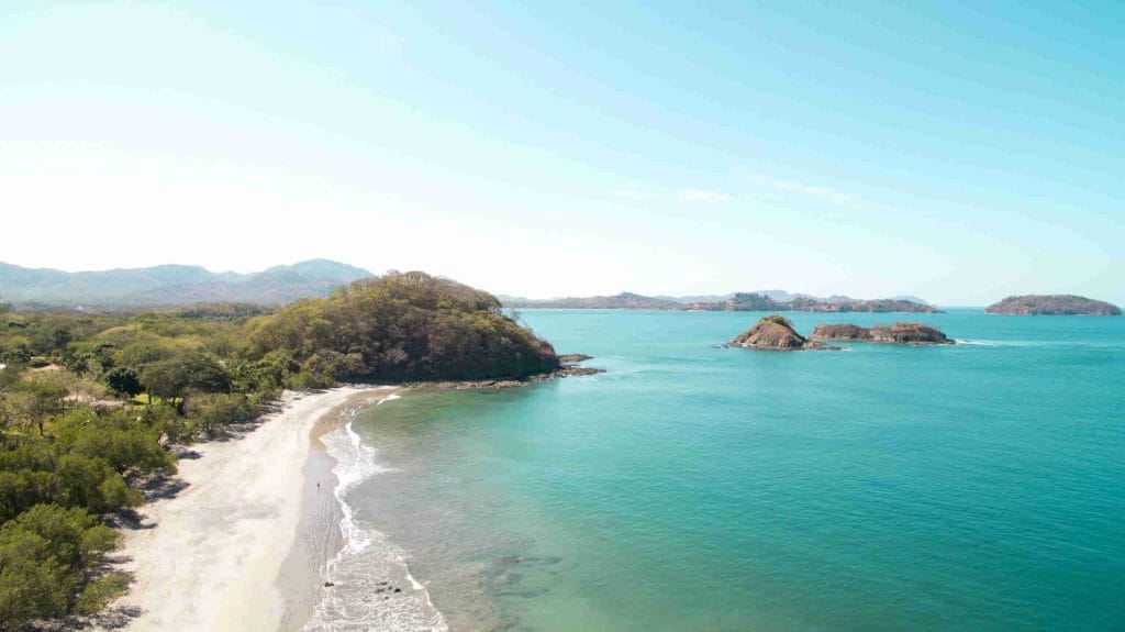 Beaches of Potrero spotlight. The crystal clear waters of Playa Prieta crashing on the white sands. 
